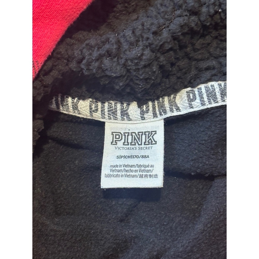 PINK Black Hoodie Women Size Small - Picture 4 of 6